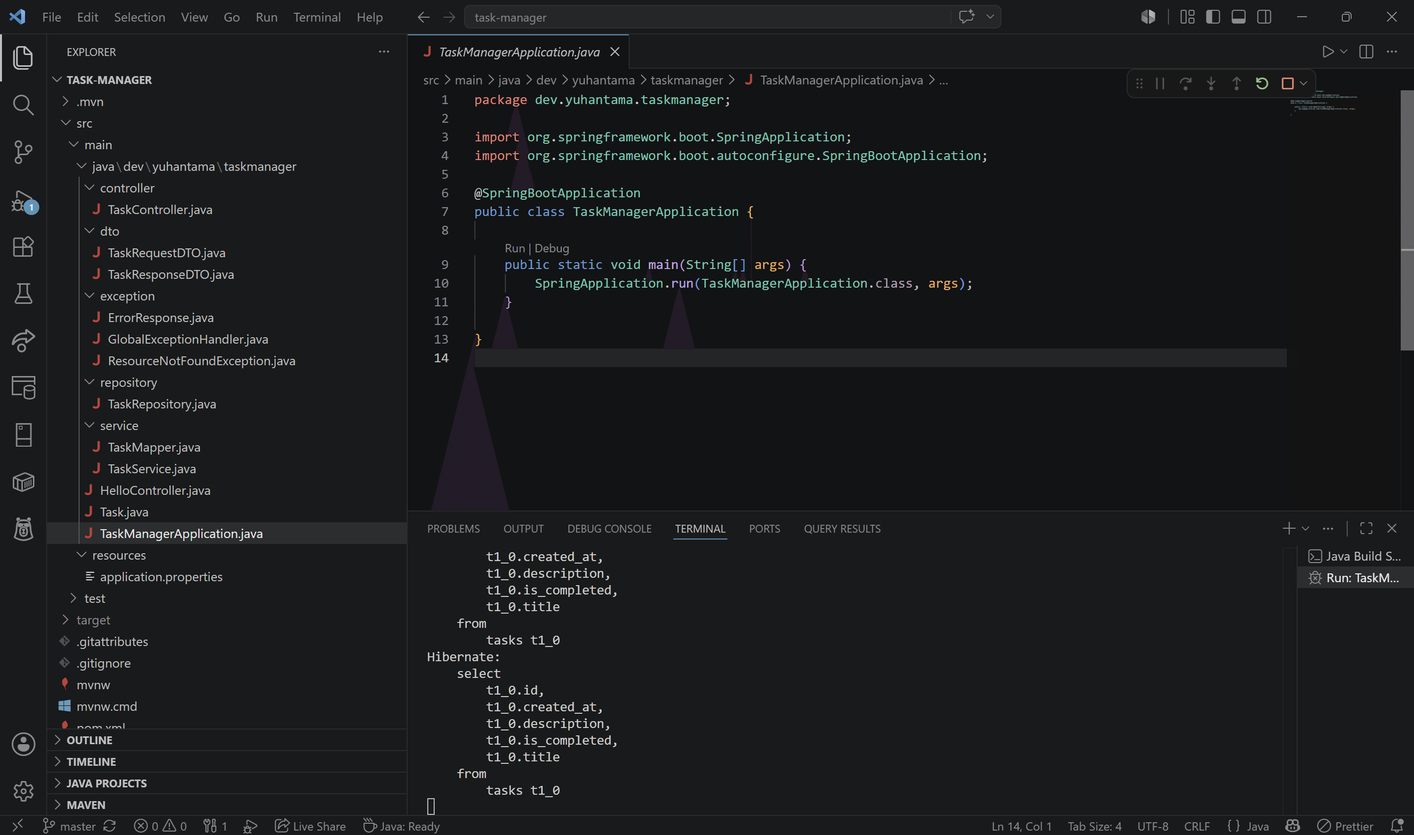 Task Manager API screenshot 3
