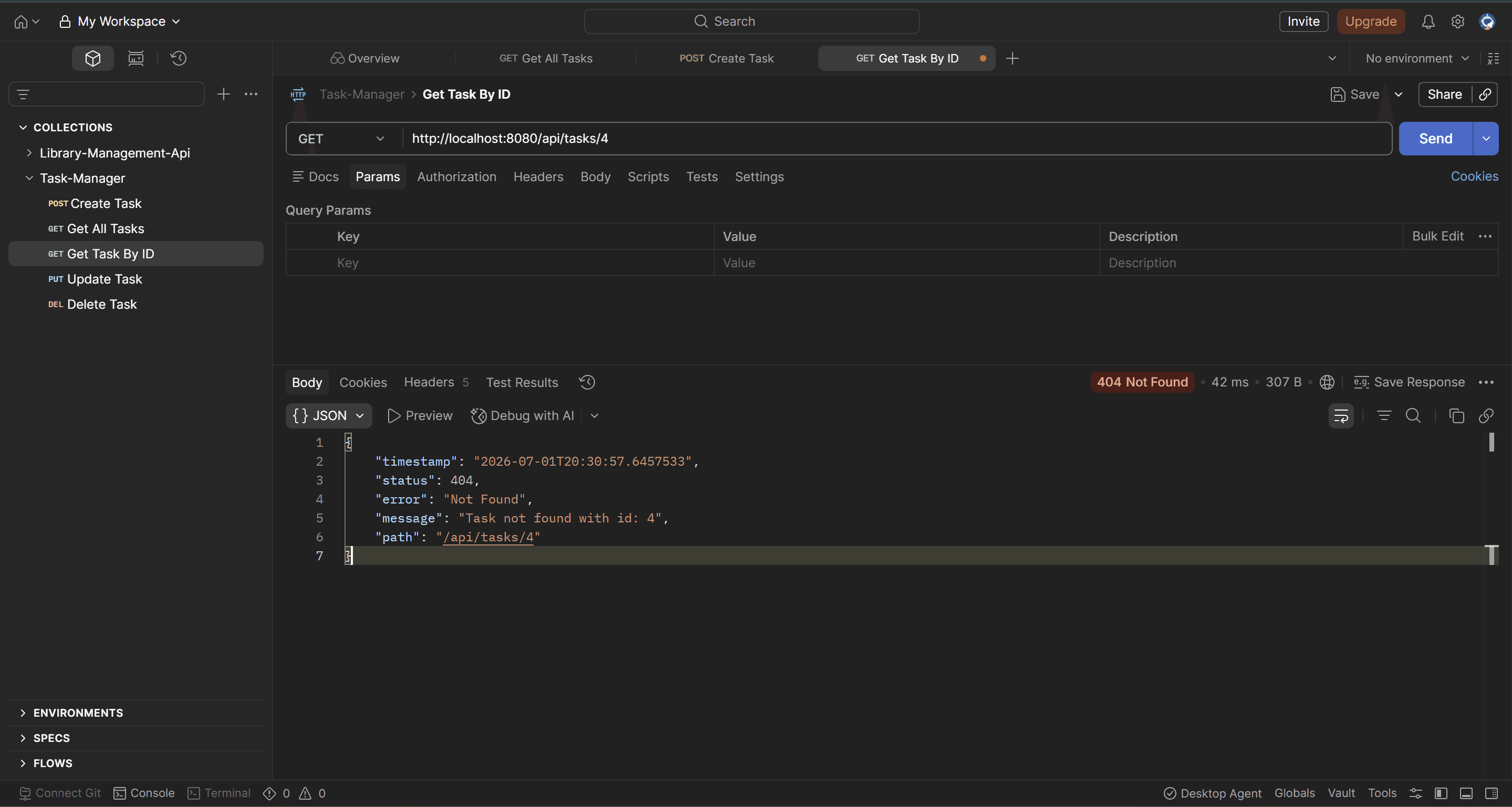 Task Manager API screenshot 4